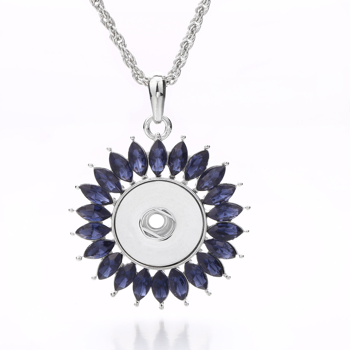 Rainbow Sunburst Snap Charm | 18mm Crystal Interchangeable Pendant