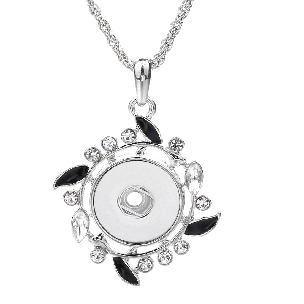Vintage Laurel Leaf Snap Charm | 18mm Crystal Botanical Interchangeable Pendant