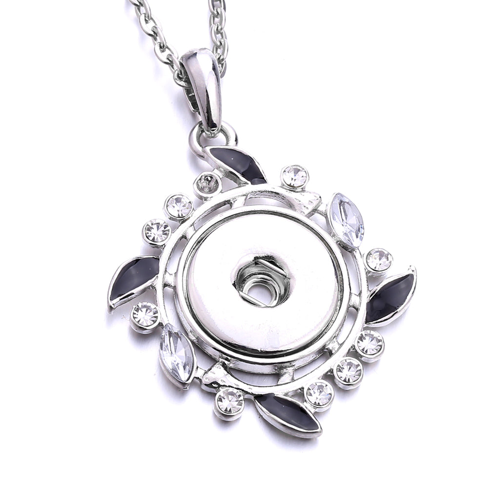 Vintage Laurel Leaf Snap Charm | 18mm Crystal Botanical Interchangeable Pendant