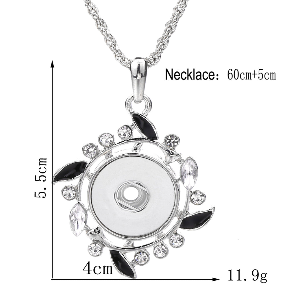 Vintage Laurel Leaf Snap Charm | 18mm Crystal Botanical Interchangeable Pendant