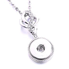 Twisted Floral Snap Charm | 18mm Rhinestone Interchangeable Pendant