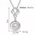 Twisted Floral Snap Charm | 18mm Rhinestone Interchangeable Pendant