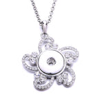 18mm Floral Interchangeable Snap Charm Necklace