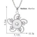 18mm Floral Interchangeable Snap Charm Necklace