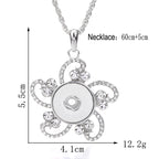 18mm Floral Interchangeable Snap Charm Necklace