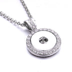 18mm Rhinestone Snap Charm Necklace | Interchangeable Pendant