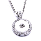 18mm Rhinestone Snap Charm Necklace | Interchangeable Pendant