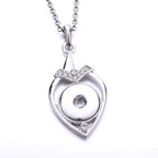 18mm Teardrop Snap Charm Necklace | Interchangeable Pendant