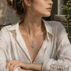18mm Teardrop Snap Charm Necklace | Interchangeable Pendant