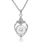18mm Teardrop Snap Charm Necklace | Interchangeable Pendant