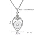 18mm Teardrop Snap Charm Necklace | Interchangeable Pendant