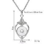 18mm Teardrop Snap Charm Necklace | Interchangeable Pendant