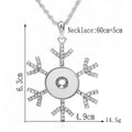 18mm Snowflake Rhinestone Snap Charm Necklace