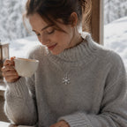 18mm Snowflake Rhinestone Snap Charm Necklace