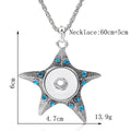 Textured Starfish 18mm Snap charm Necklace