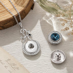 18mm Elegant Swan Snap Charm Necklace