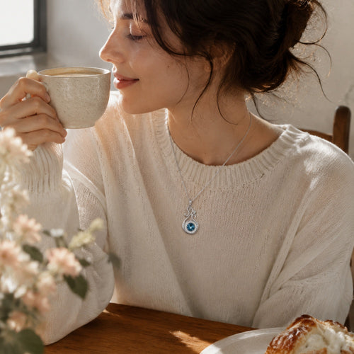 18mm Elegant Swan Snap Charm Necklace