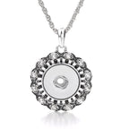18mm Vintage Rhinestone Snap Charm Necklace