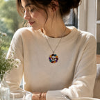 18mm Enamel Flower Snap Charm Necklace