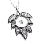 18mm Vintage Leaf Snap Charm Necklace