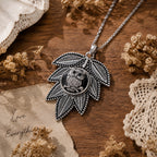 18mm Vintage Leaf Snap Charm Necklace