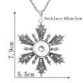 18mm Vintage Snowflake Snap Charm Necklace