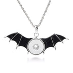 18mm Gothic Bat Snap Charm Necklace
