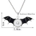 18mm Gothic Bat Snap Charm Necklace