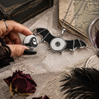 18mm Gothic Bat Snap Charm Necklace