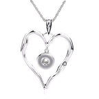 18mm Heart Frame Snap Charm | Interchangeable Necklace