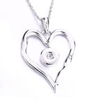 18mm Heart Frame Snap Charm | Interchangeable Necklace