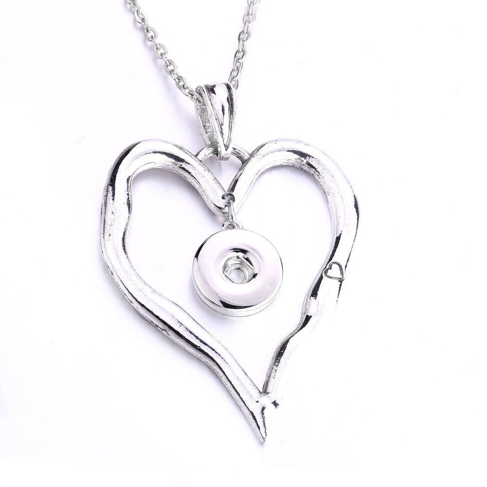 18mm Heart Frame Snap Charm | Interchangeable Necklace