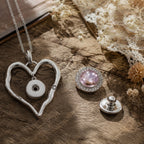 18mm Heart Frame Snap Charm | Interchangeable Necklace