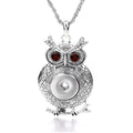 18mm Classic Owl Snap Charm Necklace | Vintage Style Pendant