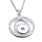 18mm Round Sphere Snap Charm Necklace | Interchangeable Crystal Charm