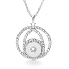 18mm Round Sphere Snap Charm Necklace | Interchangeable Crystal Charm