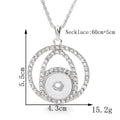 18mm Round Sphere Snap Charm Necklace | Interchangeable Crystal Charm