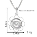 18mm Elegant Petal Snap Charm Necklace | Minimal Floral Inspired Pendant