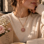 18mm Elegant Petal Snap Charm Necklace | Minimal Floral Inspired Pendant