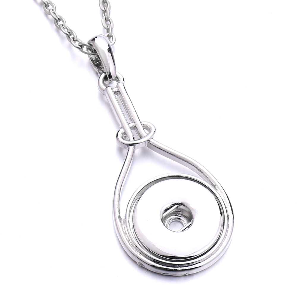 18mm Teardrop Snap Charm Necklace | Minimalist Pendant