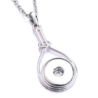 18mm Teardrop Snap Charm Necklace | Minimalist Pendant