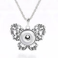 18mm Vintage Ornamental Snap Charm Necklace | Decorative Interchangeable Pendant