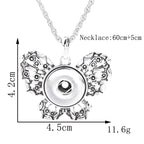 18mm Vintage Ornamental Snap Charm Necklace | Decorative Interchangeable Pendant