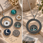 18mm Swirl Snap Charm Necklace | Interchangeable Spiral Pendant