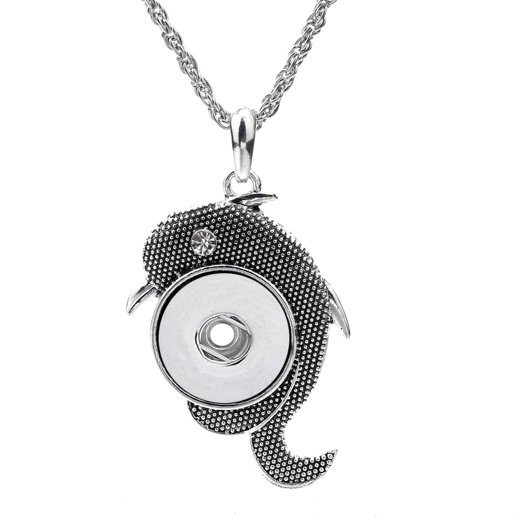 18mm Dolphin Snap Charm | Interchangeable Necklace Pendant