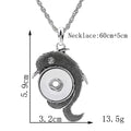 18mm Dolphin Snap Charm | Interchangeable Necklace Pendant