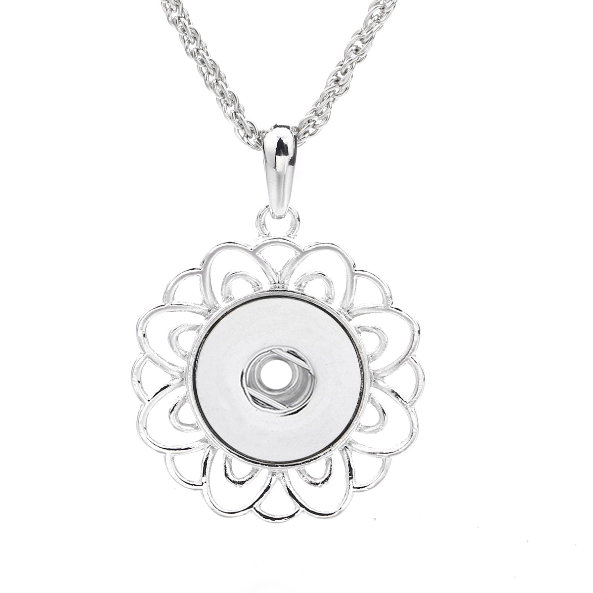18mm Layered Blossom Snap Charm | Interchangeable Pendant