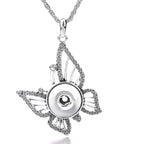 18mm Butterfly Snap Charm | Interchangeable Rhinestone Jewelry Pendant