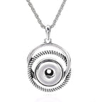 18mm Swirl Circle Snap Charm | Interchangeable Jewelry Pendant