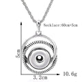 18mm Swirl Circle Snap Charm | Interchangeable Jewelry Pendant